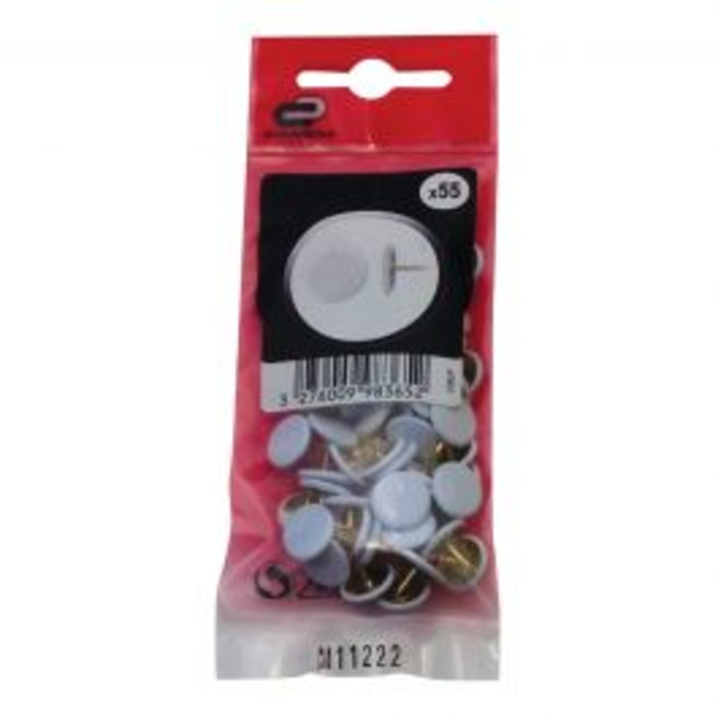 55 FLAT PLASTIF WHITE TACK 0X0 PROOF