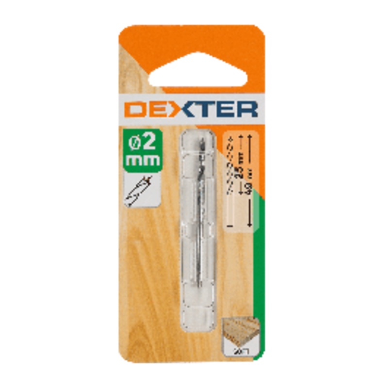 DEXTER WOOD DRILL BIT DIAM 2MM. LUNGHEZ
