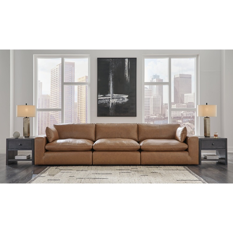 Emilia 3-Piece Sectional Sofa|Caramel|Black