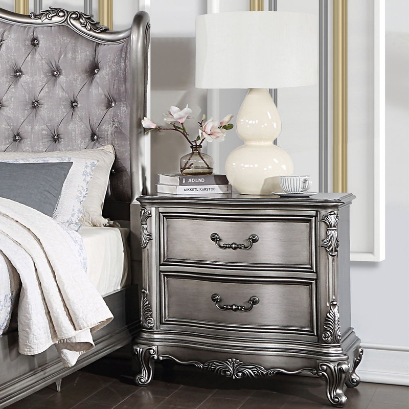 Ariadne – Nightstand – Antique Platinum