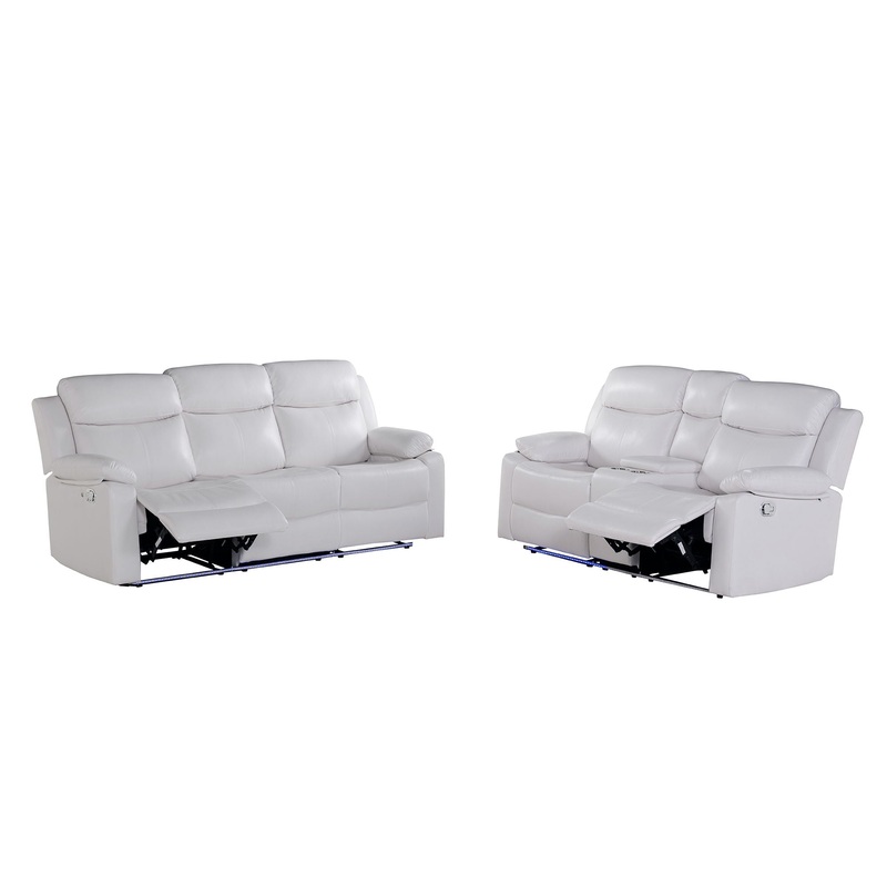 Blanche – Reclining Set With LED Lights, Speaker