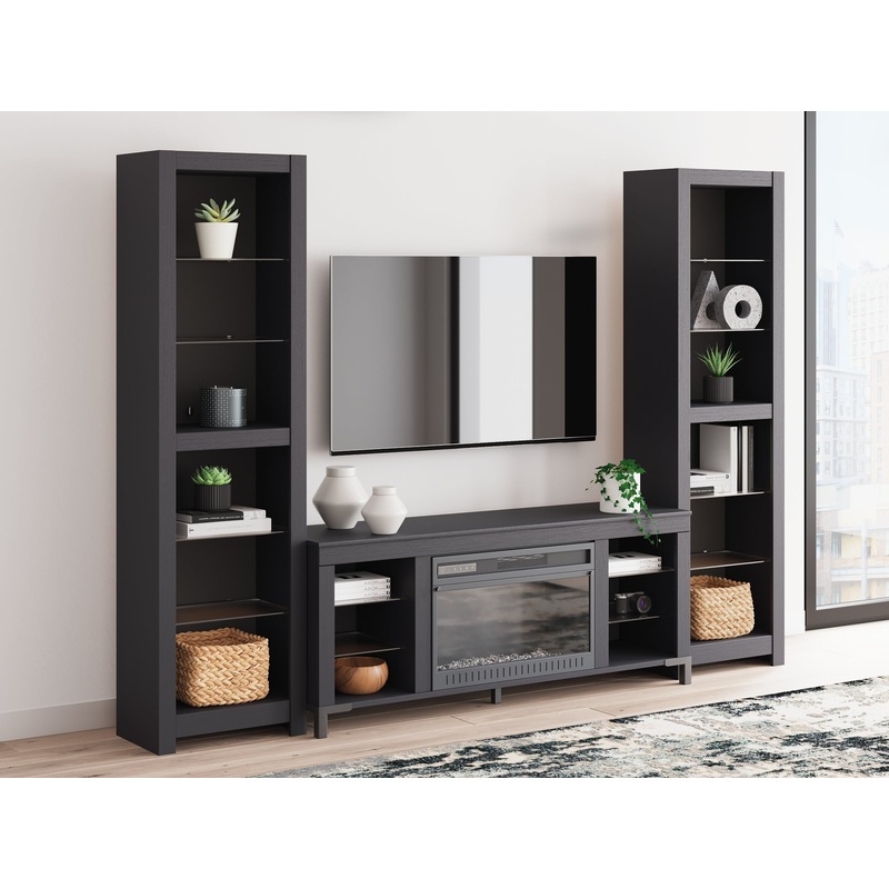 Cayberry 3-Piece Entertainment Center with Electric Fireplace