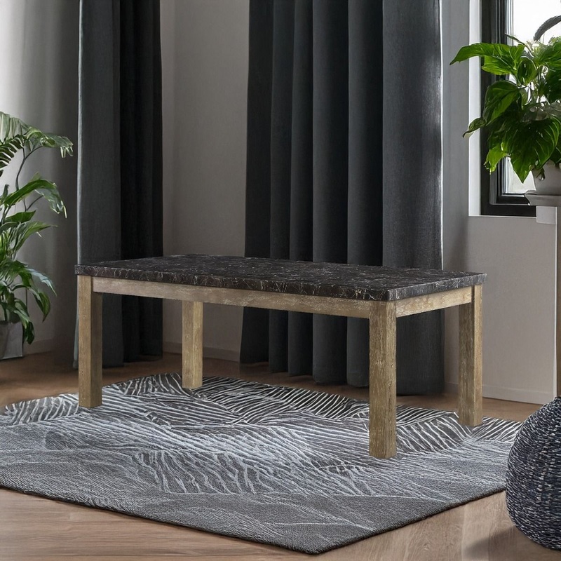 Charnell – Dining Table – Marble Top & Oak