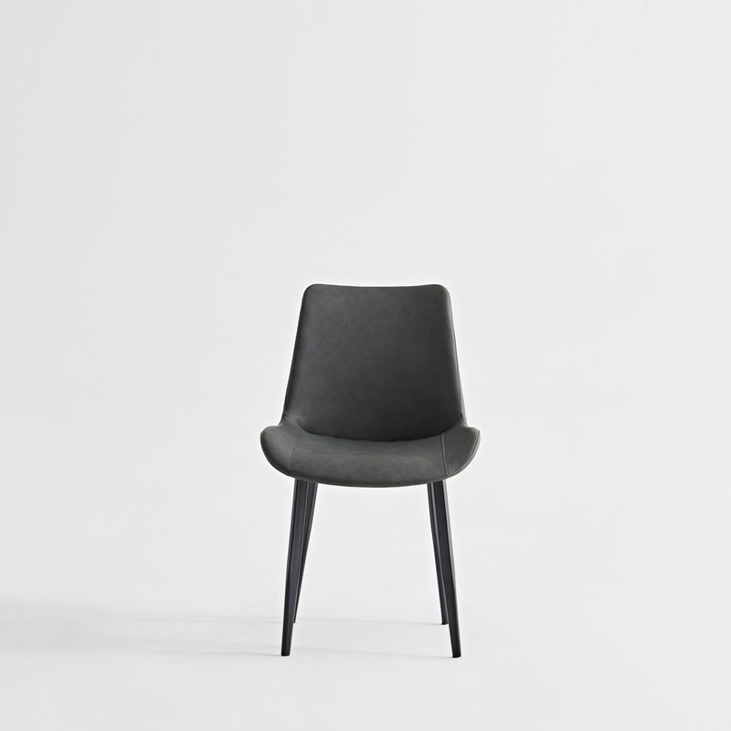 Dining Table Set, Chairs (Set of 2) – Grey