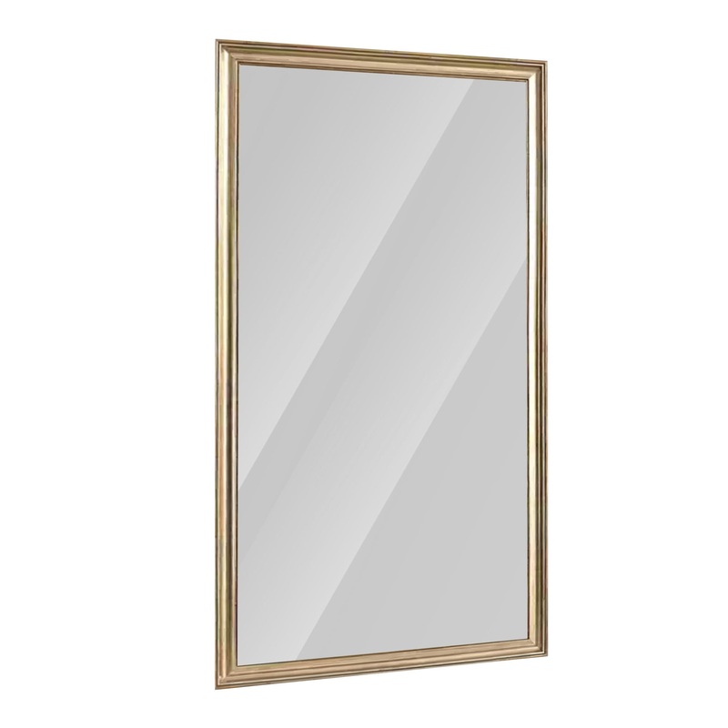 Elegant Full Body Floor Mirror With Artificial Wood Frame, Durable Design – Copper