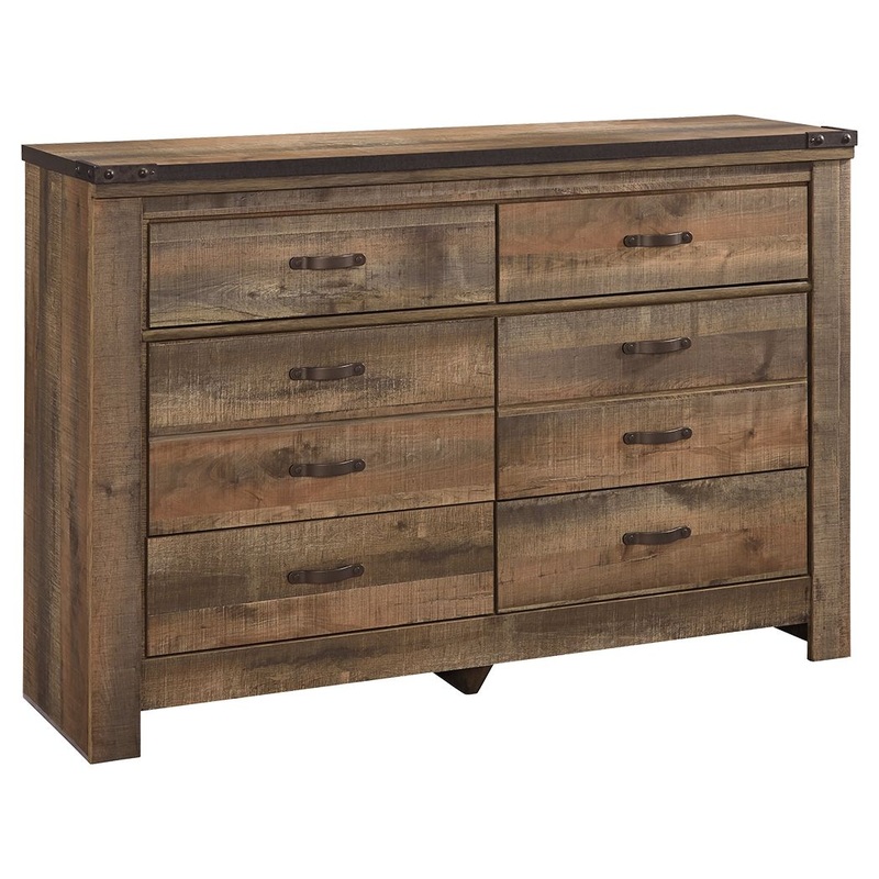 Trinell – Six Drawer Dresser – 61.34 x 15.98 x 42.99 – Brown Dark