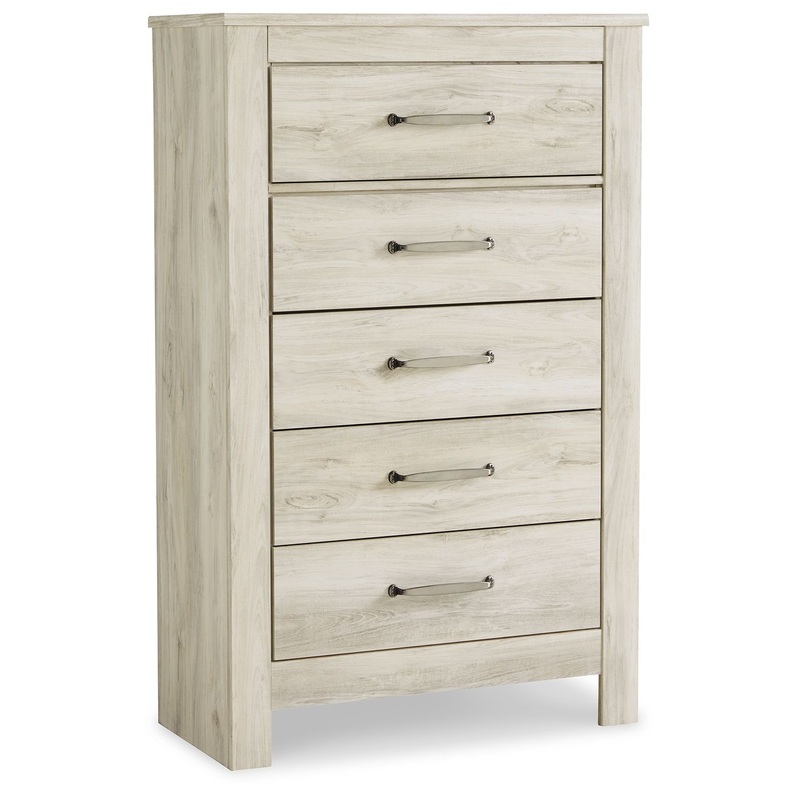 Bellaby – Five Drawer Chest – Whitewash