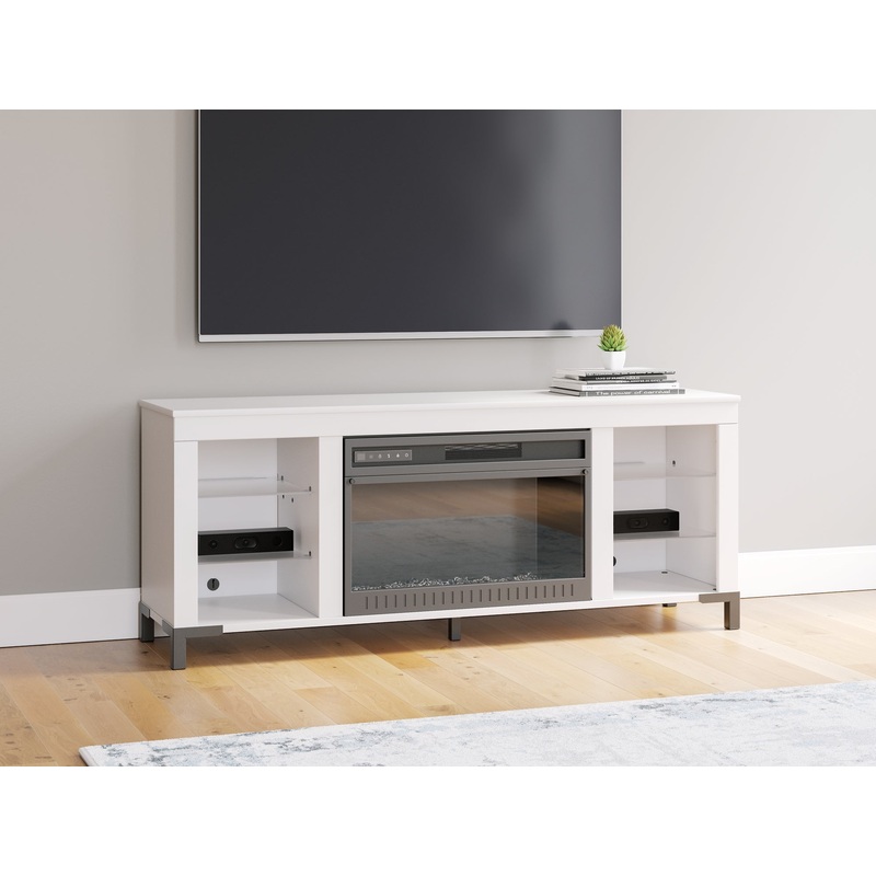 Brollevi TV Stand with Fireplace