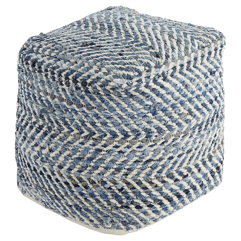 Chevron – Pouf – Blue