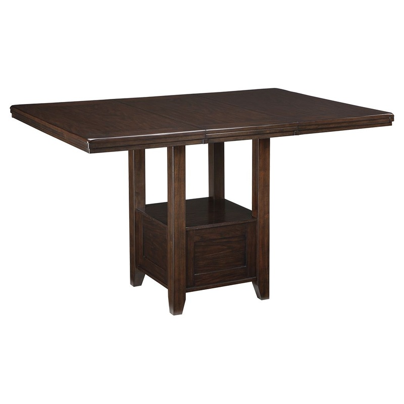 Haddigan – Rectangular Dining Room Counter Extension Table – Dark Brown
