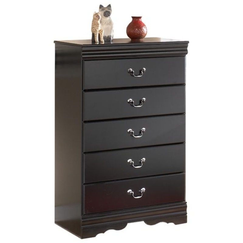 Huey Vineyard – Five Drawer Chest – Black