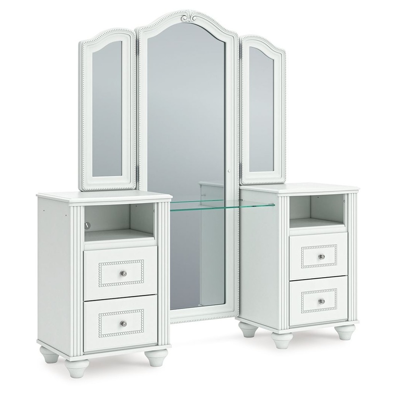 Kozlani – Vanity With Mirror – White