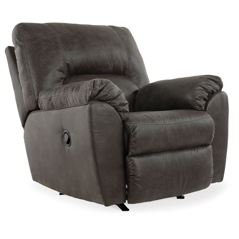 Tambo – Rocker Recliner|Dark Gray|Dark Brown