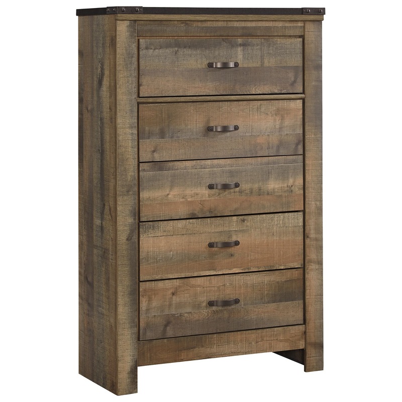 Trinell – Five Drawer Chest – Brown