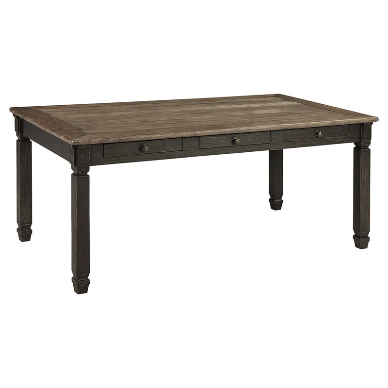 Tyler Creek – Rectangular Dining Room Table – Black / Gray