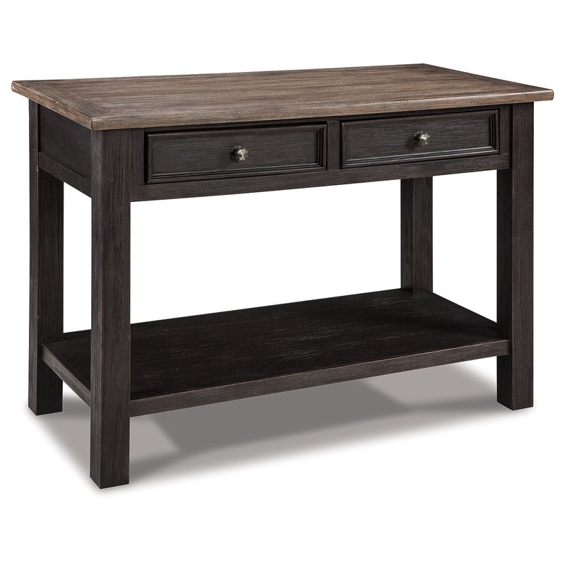 Tyler Creek – Sofa Table – Grayish Brown / Black