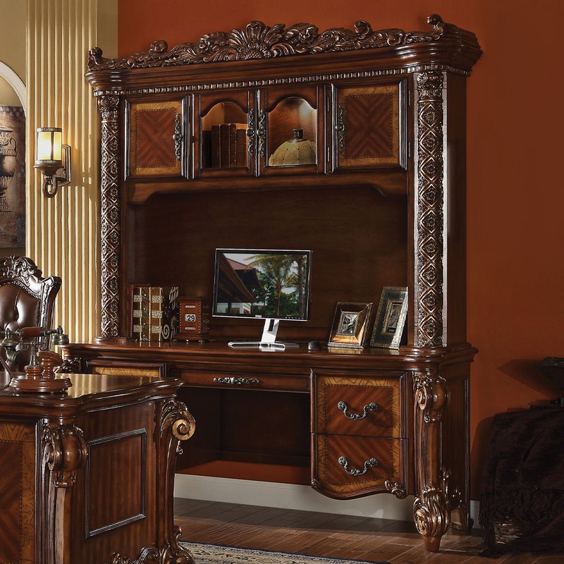 Vendome – Computer Desk With Hutch – Cherry