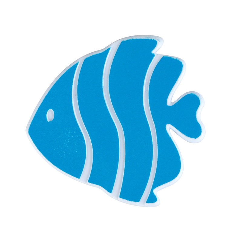 5 BLUE FISH NON-SLIP STICKERS