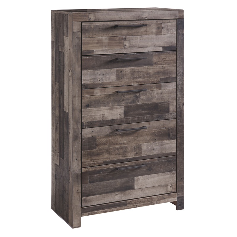 Derekson – Five Drawer Chest – Multi Gray
