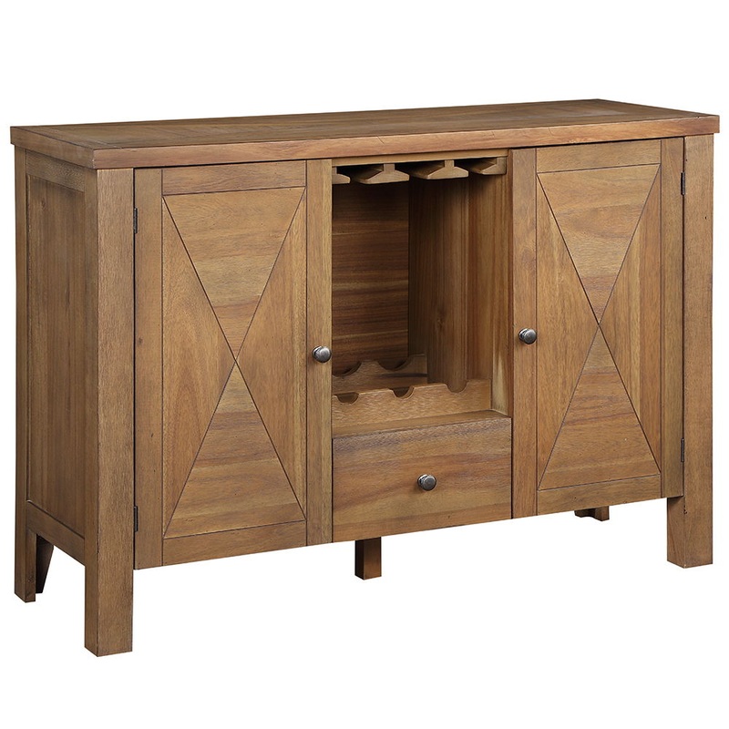 Pascaline – Server – Rustic Brown & Oak