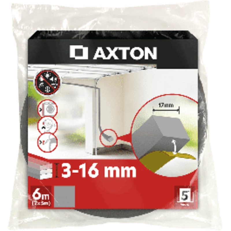 BLACK NEOPRENE GARAGE GASKET MM17X