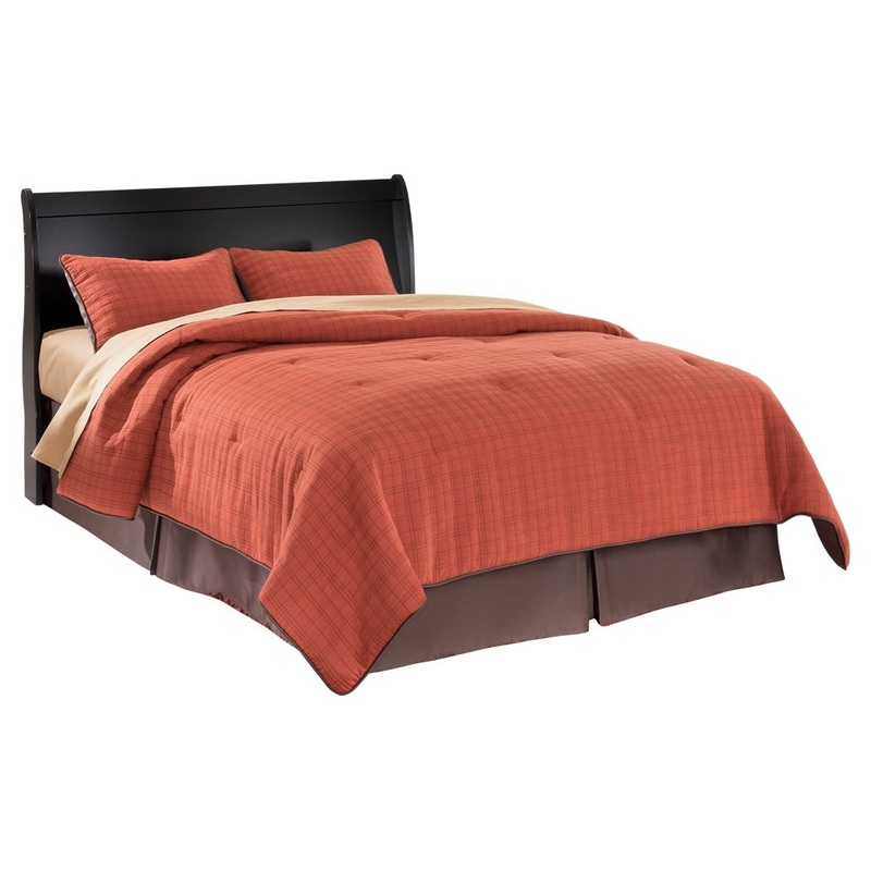 Huey Vineyard – Queen Sleigh Headboard – Black