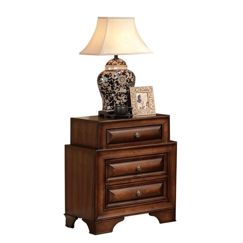 Konane – Nightstand – Brown Cherry