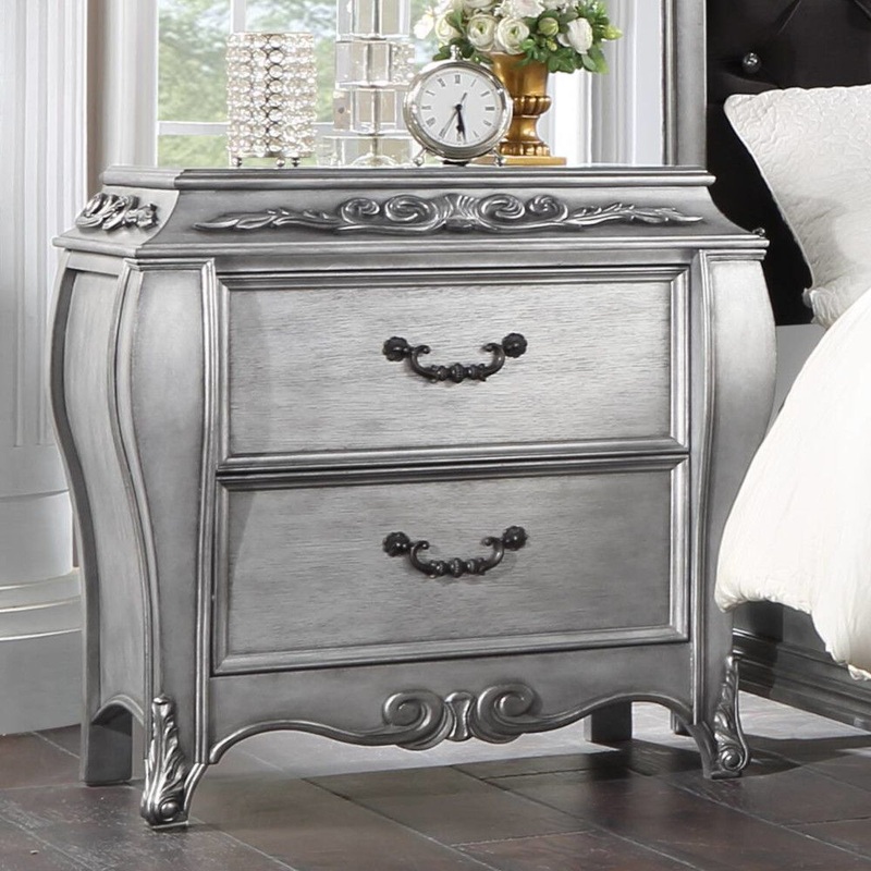 Leonora – Nightstand – Vintage Platinum