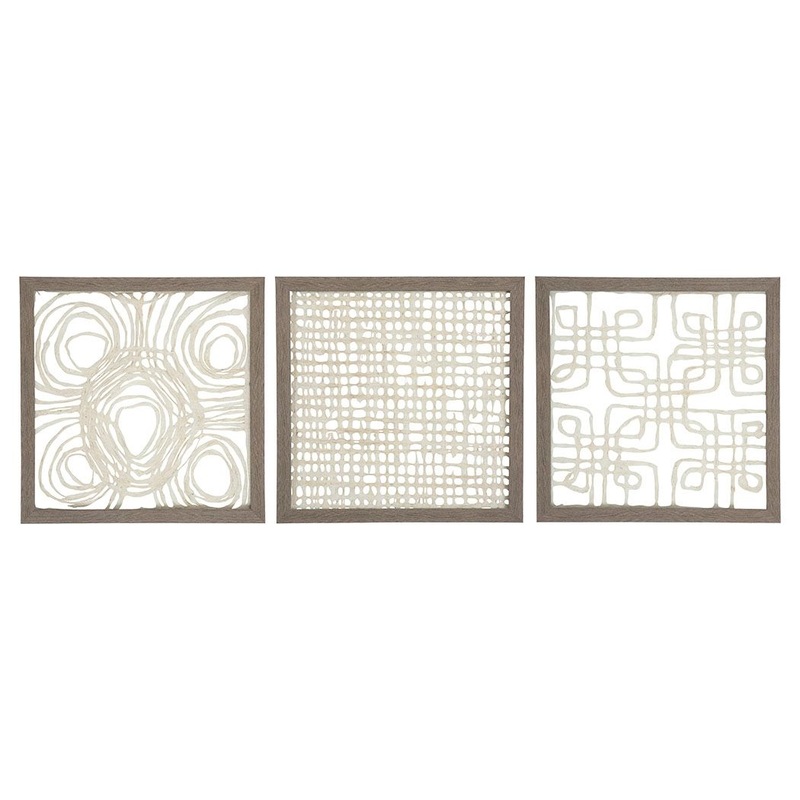 Odella – Wall Decor Set (Set of 3) – Cream / Taupe