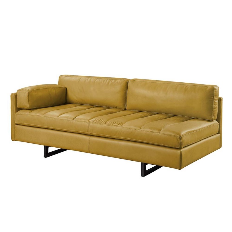 Radia – Sofa With Pillow – Turmeric Top Grain Leather