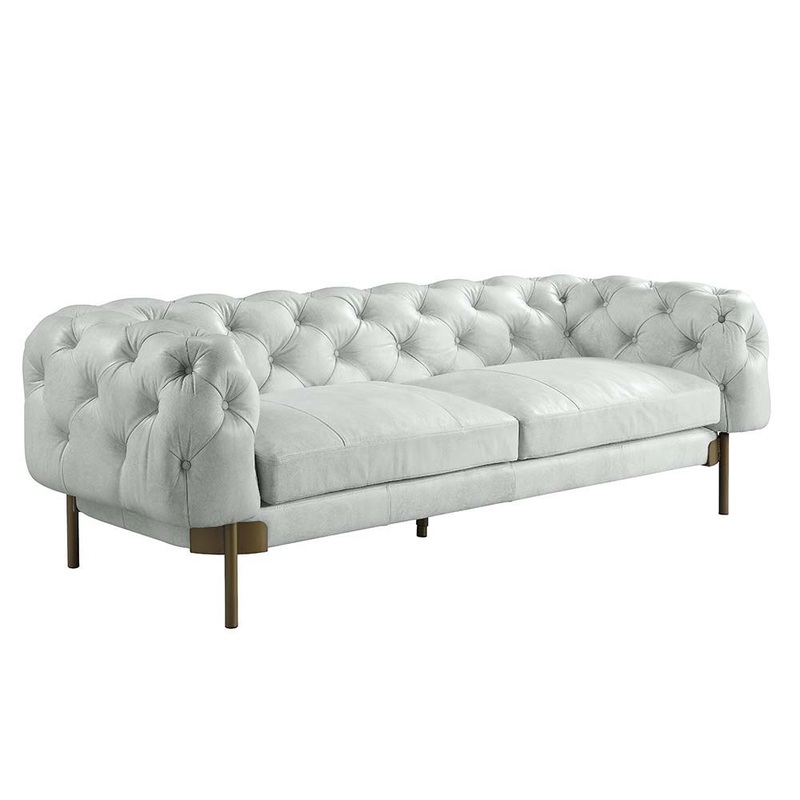 Ragle – Sofa – Vintage White Top Grain Leather