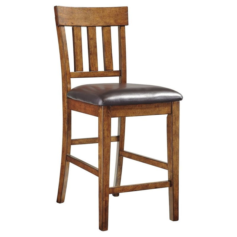 Ralene – Upholstered Barstool (Set of 2) – Medium Brown