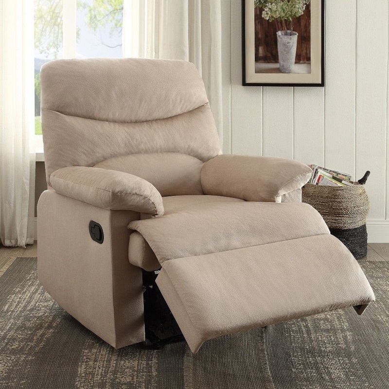 Arcadia – Motion Recliner – Beige Woven Fabric