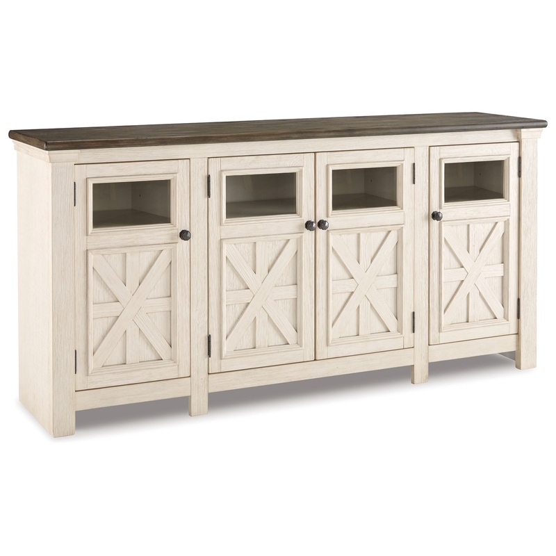 Bolanburg – TV Stand|White|4 Doors