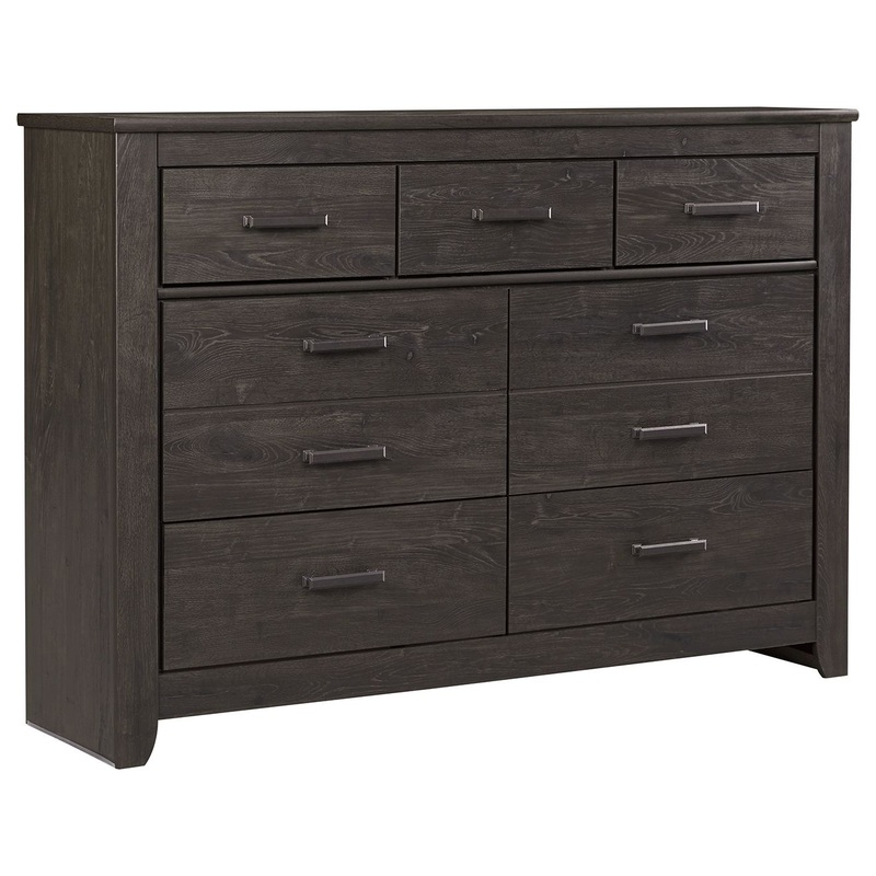 Brinxton – Dresser|Dark Gray|Black|Dressers|Dresser & Mirror