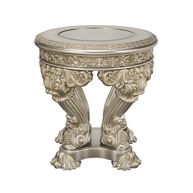Danae – End Table – Champagne & Gold
