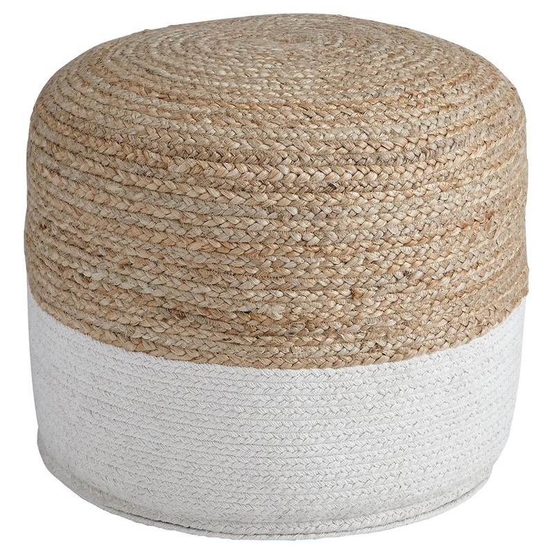 Sweed Valley – Round – Pouf|White