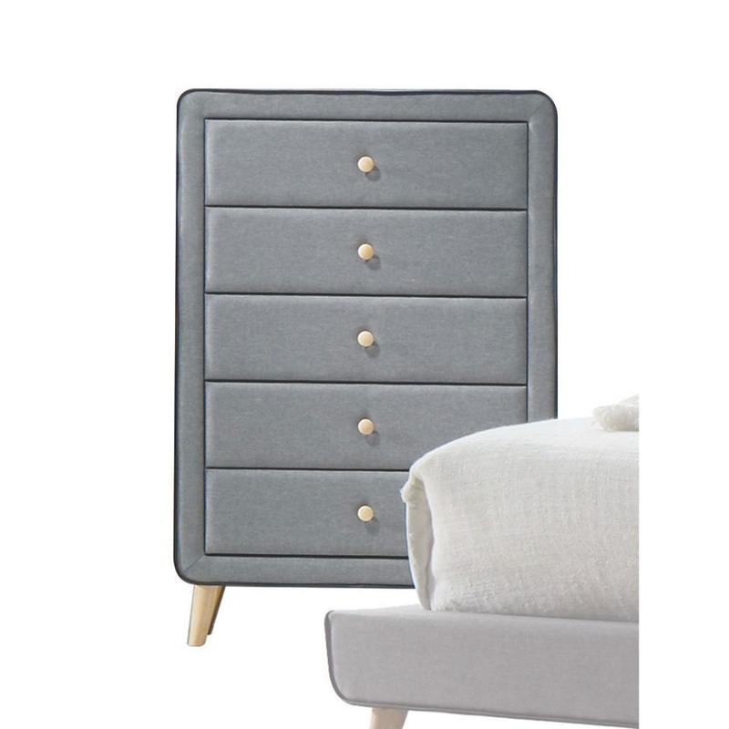 Valda – Chest – Light Gray Fabric