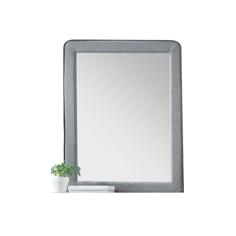 Valda – Mirror – Light Gray Fabric
