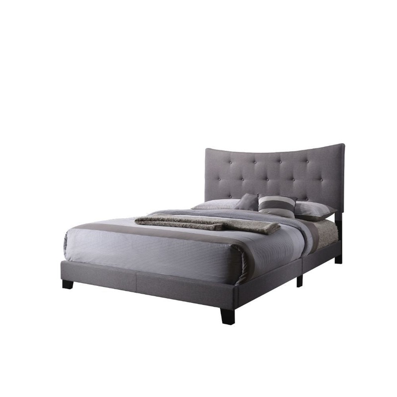 Venacha – Queen Bed – Gray Fabric