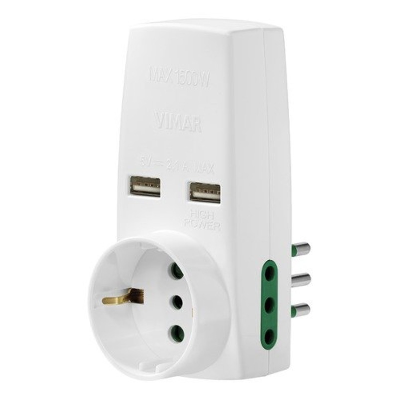 ADAPTER PLUG 10A 2 SOCKETS 10A 1 SOCKET