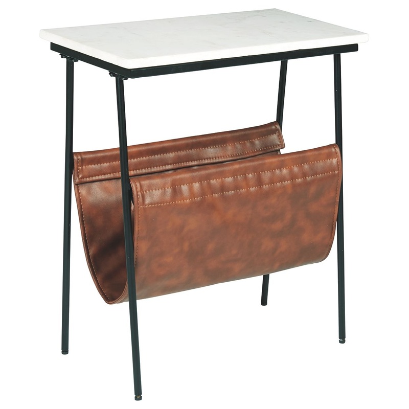 Etanbury – Accent Table – Brown / Black / White
