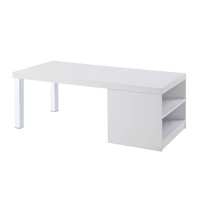 Harta – Coffee Table – White High Gloss & Chrome