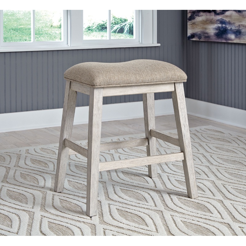 Skempton – Upholstered Stool (Set of 2) – White