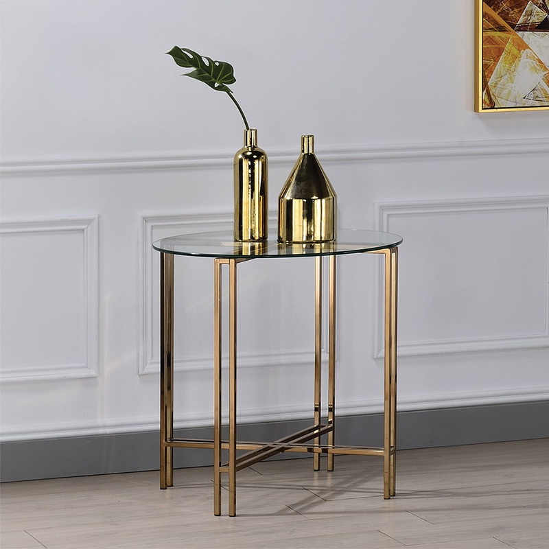 Veises – End Table – Champagne