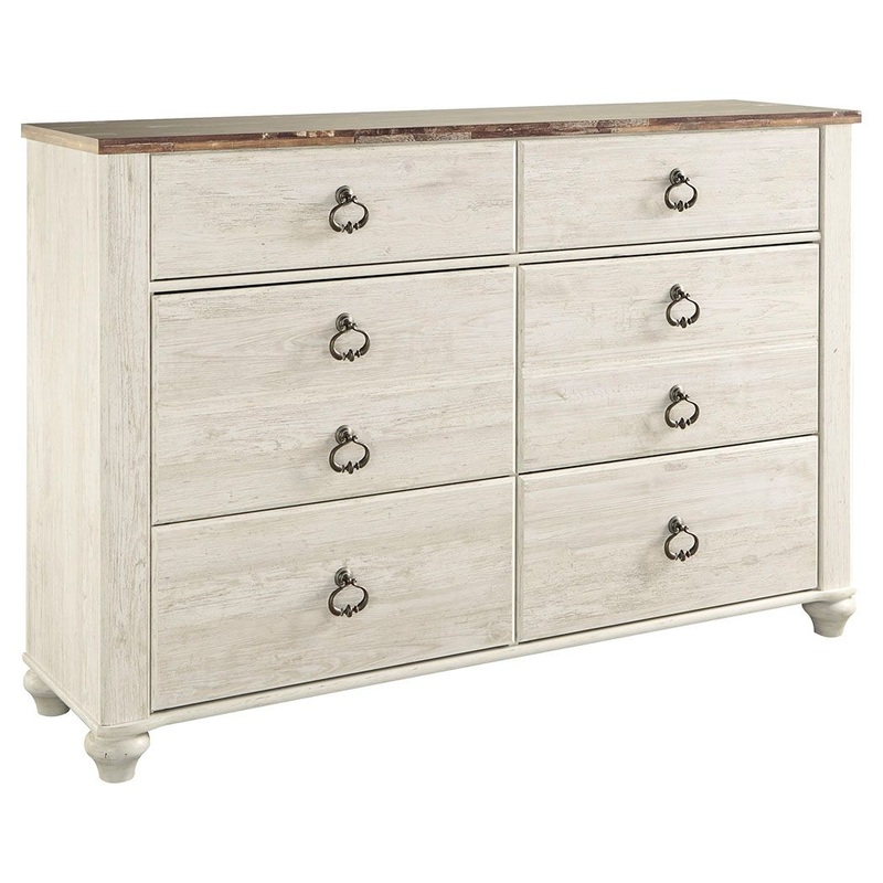 Willowton – Dresser, Mirror|Beige|Dressers|Dresser & Mirror