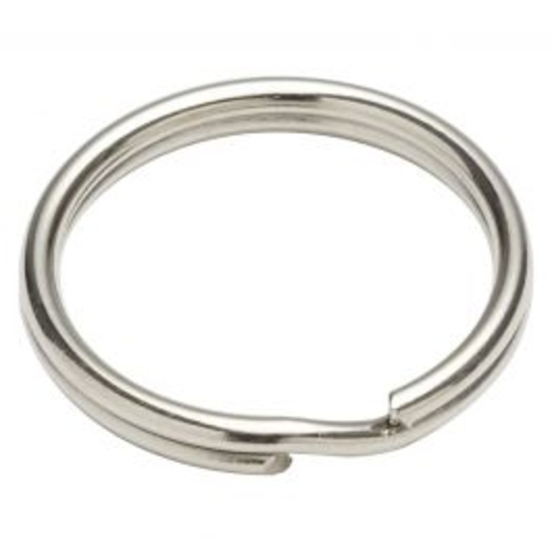 4 PCS NICKEL-PLATED STEEL KEY RINGS