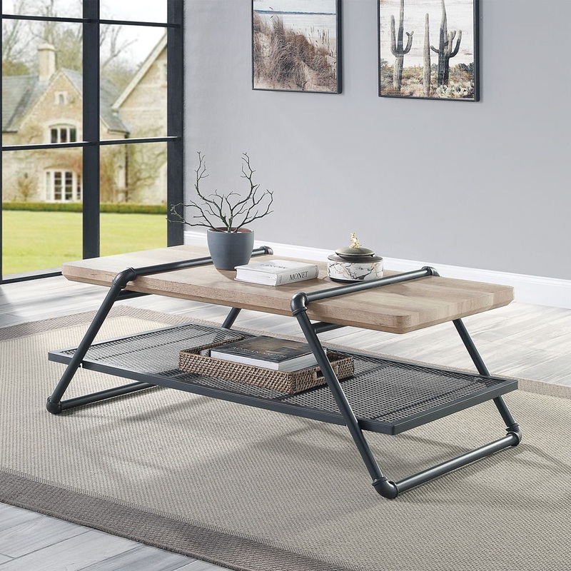 Brantley – Coffee Table – Oak & Sandy Gray