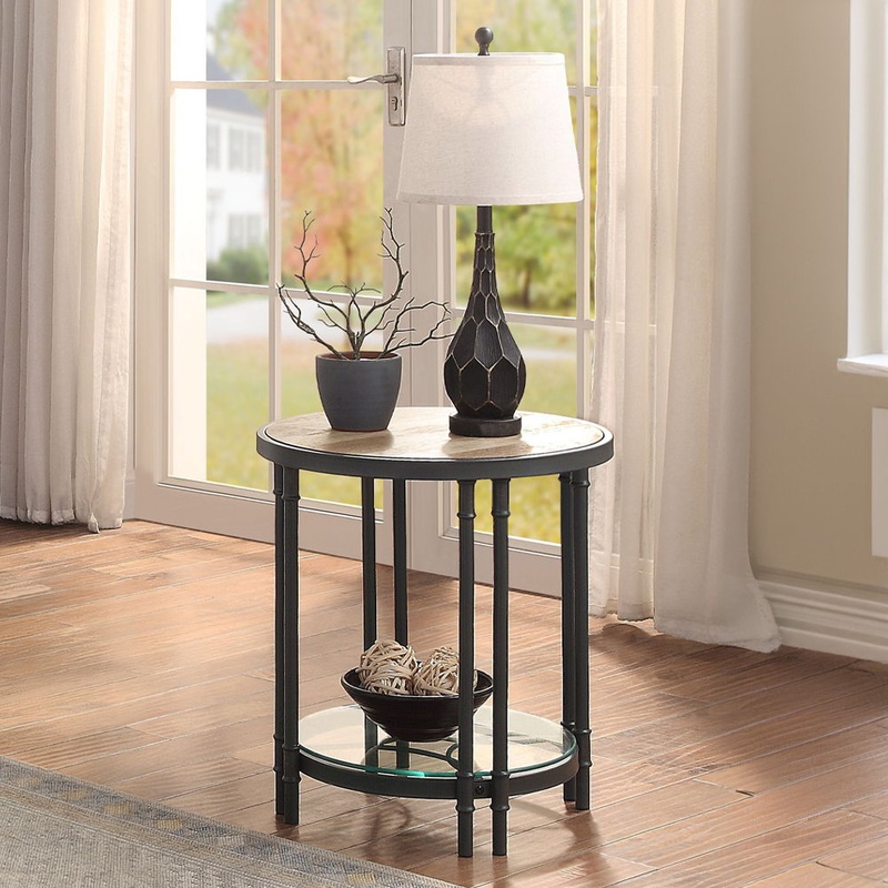 Brantley – End Table – Oak & Sandy Black