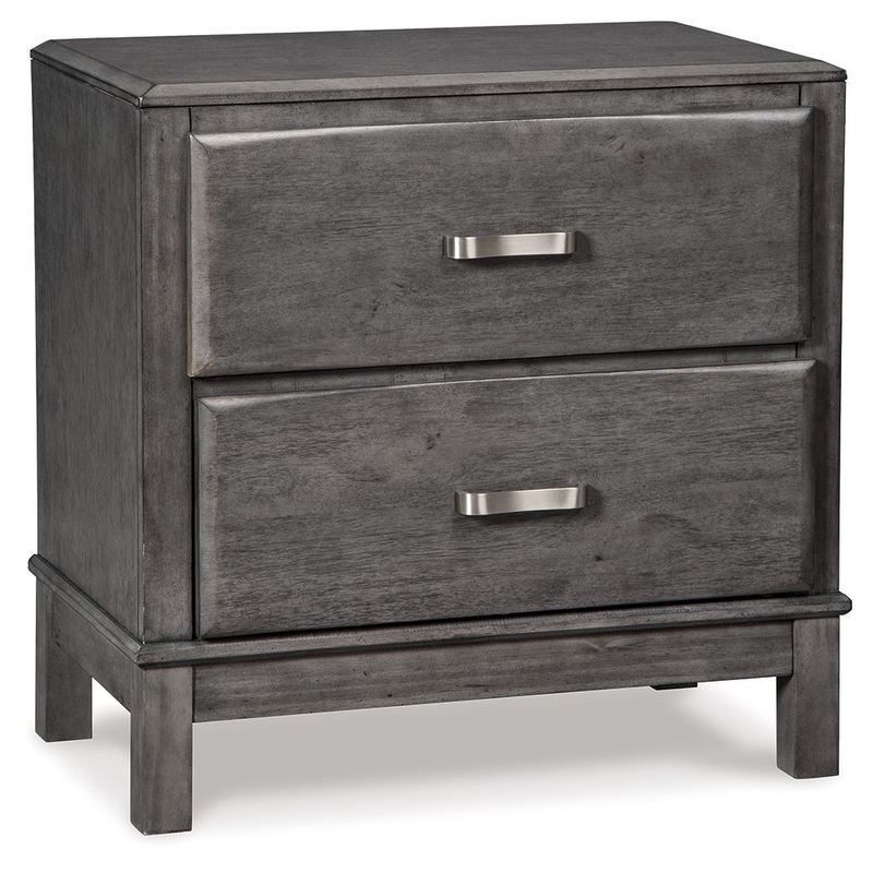 Caitbrook – Two Drawer Night Stand – Gray